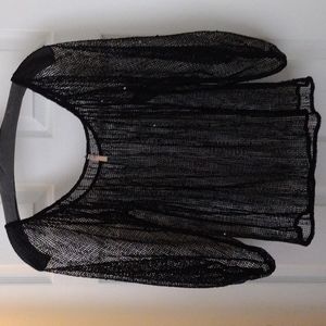 Vitto on or off shoulder sheer embellished with sequins top